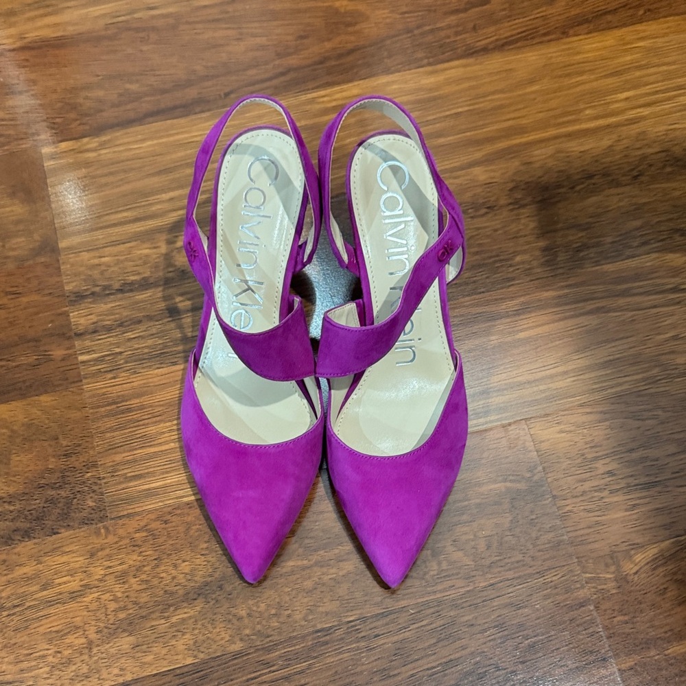 Calvin Klein Fuchsia Slingback Heels